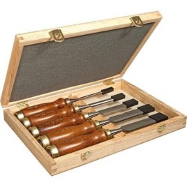 Kit de ciseaux à bois Stanley® Bailey® 5 pièces dans un coffret en bois