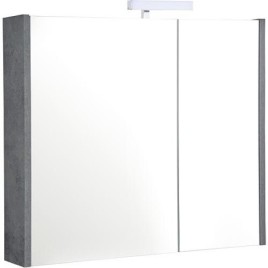 Armoire à glace Akira avec Éclairage LED, 2 portes, 800 x 700 x 155 mm