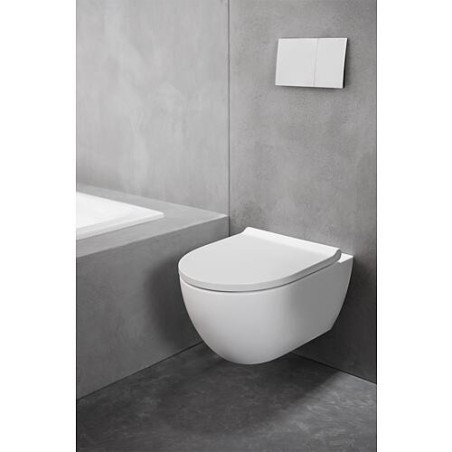 Abattant WC Geberit Acanto blanc, Softclose + Quick-Release verrouillable, pour TurboFlush WC