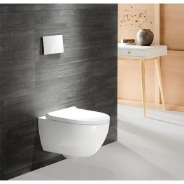 Abattant WC Geberit Acanto blanc, Softclose + Quick-Release verrouillable, pour TurboFlush WC