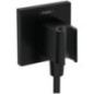 Coudes de raccordement mural Hansgrohe FixFit E Porter KS avec Support de douchette DN15 (1/2") noir mat