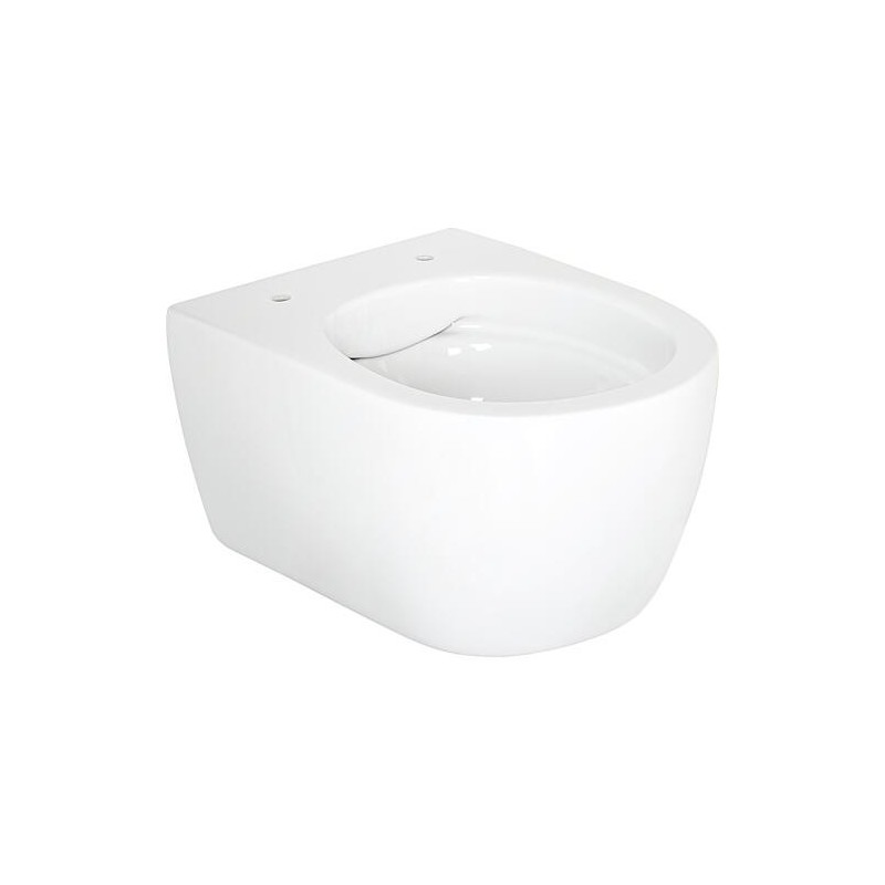 WC suspendu à fond creux Aksai lxhxp : 360x330x485 mm Sans bord de chasse Céramique blanche