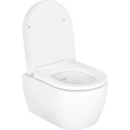 WC suspendu à fond creux Aksai lxhxp : 360x330x485 mm Sans bord de chasse Céramique blanche