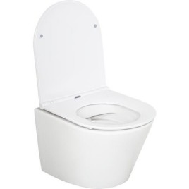 WC suspendu à fond creux Amur Compact lxhxp : 360x360x475 mm Sans bride Céramique blanche