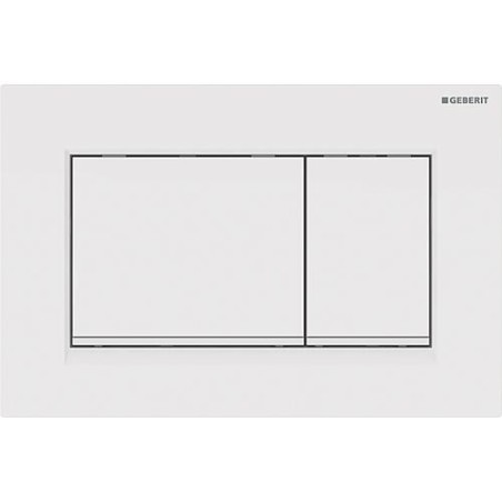 Plaque de commande Geberit Sigma 30, double touche blanc/blanc mat