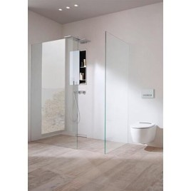 Box de rangement en niche avec étagères pour douche LxlxP 800x300x144, gris umbra / revêtement par poudre