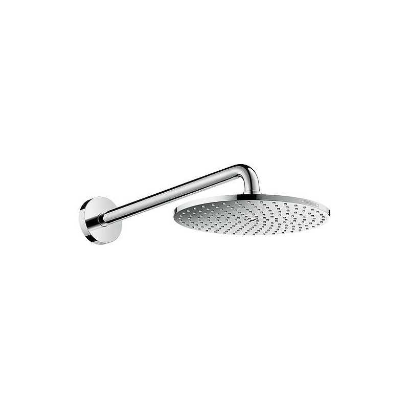 Tête de douche Raindance S 240 1 jet PowderRain de Hansgrohe avec bras de douche, ø : 240mm chrome