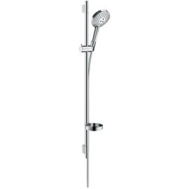 Kits de douches Hansgrohe Raindance Select S 120 3jet PowderRain Unica`S Puro 900mm, 3 types de jets ø : 125mm, chrome