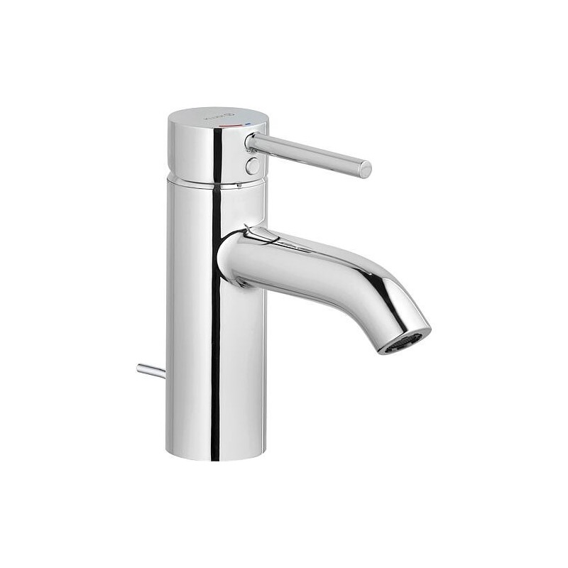 Mitigeur de lavabo Kludi Bozz saillie 75 mm, avec garniture d’écoulement, ECO PLUS, chrome