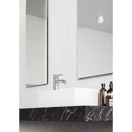 Mitigeur de lavabo Kludi Bozz saillie 75 mm, avec garniture d’écoulement, ECO PLUS, chrome