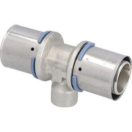 Pièce en T à sertir S Uponor Ø40mm-DN15 (1/2")-Ø40mm Femelle