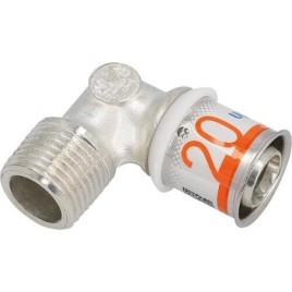 Raccord à angle S-Sertir PLUS Uponor Ø16mm-DN15 (1/2") AG