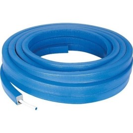 Uponor Uni Pipe PLUS blanc pré-isolé DHS26, Ø16mm x 2,0mm, bleu, longueur 25m