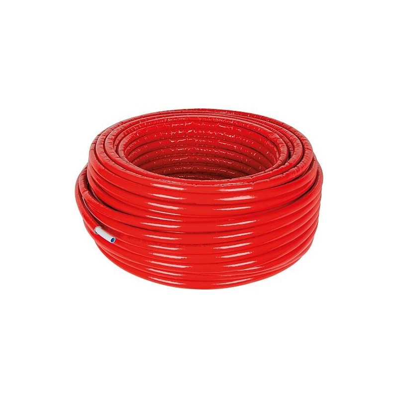 Uni Pipe PLUS Uponor blanc pré-isolé S4 WLS 040, Ø32mm x 3,0mm, rouge, longueur 50m