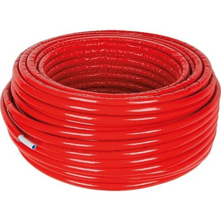 Uni Pipe PLUS Uponor blanc pré-isolé S4 WLS 040, Ø32mm x 3,0mm, rouge, longueur 50m