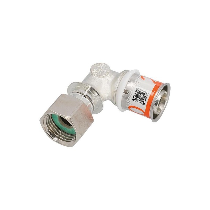 Raccord à visser coudé S-Sertir PLUS Uponor Ø20mm-DN15 (1/2") Femelle