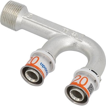 Raccord de robinetterie en U S-Sertir PLUS Uponor Ø20mm-Ø20mm-DN20 (3/4") AG