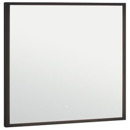 Miroir LED Oselva avec interrupteurs tactiles, avec cadre noir, 800x800mm