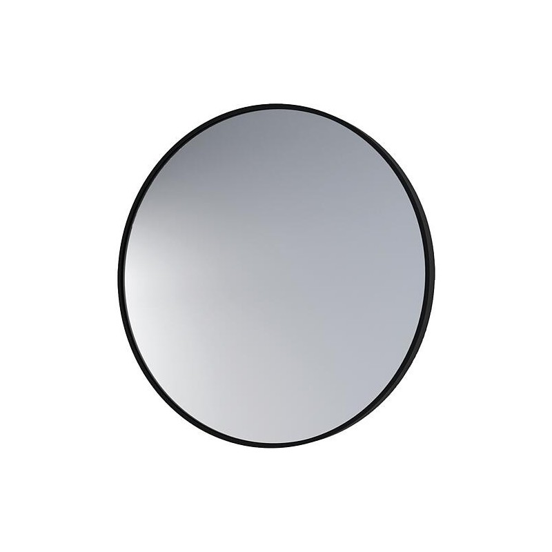 Miroir Aelva avec cadre noir, Ø 700mm