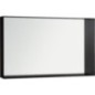 Miroir Viskan avec Cadres noirs et Tablette en verre, 1000x800mm