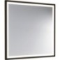 Miroir LED Ranelva avec interrupteurs tactiles, avec bandeau noir, éclairage frontal, 800x800mm