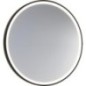 Miroir LED Aulielva avec interrupteurs tactiles, avec cadres noirs, front/backlight, Ø 700mm