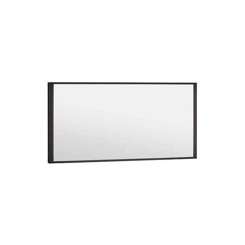 Miroir LED Oselva avec interrupteurs tactiles, avec cadre noir, 1200x800mm