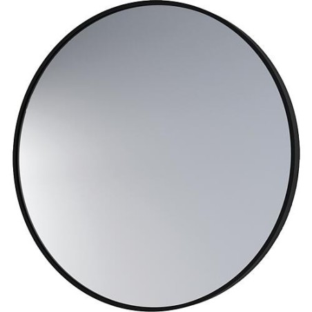 Miroir Aelva avec cadre noir, Ø 600mm