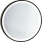 Miroir LED Aulielva avec interrupteurs tactiles, avec cadres noirs, front/backlight, Ø 600mm