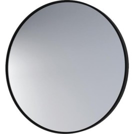 Miroir Aelva avec cadre noir, Ø 500mm