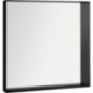 Miroir Viskan avec Cadres noirs et Tablette en verre, 800x800mm