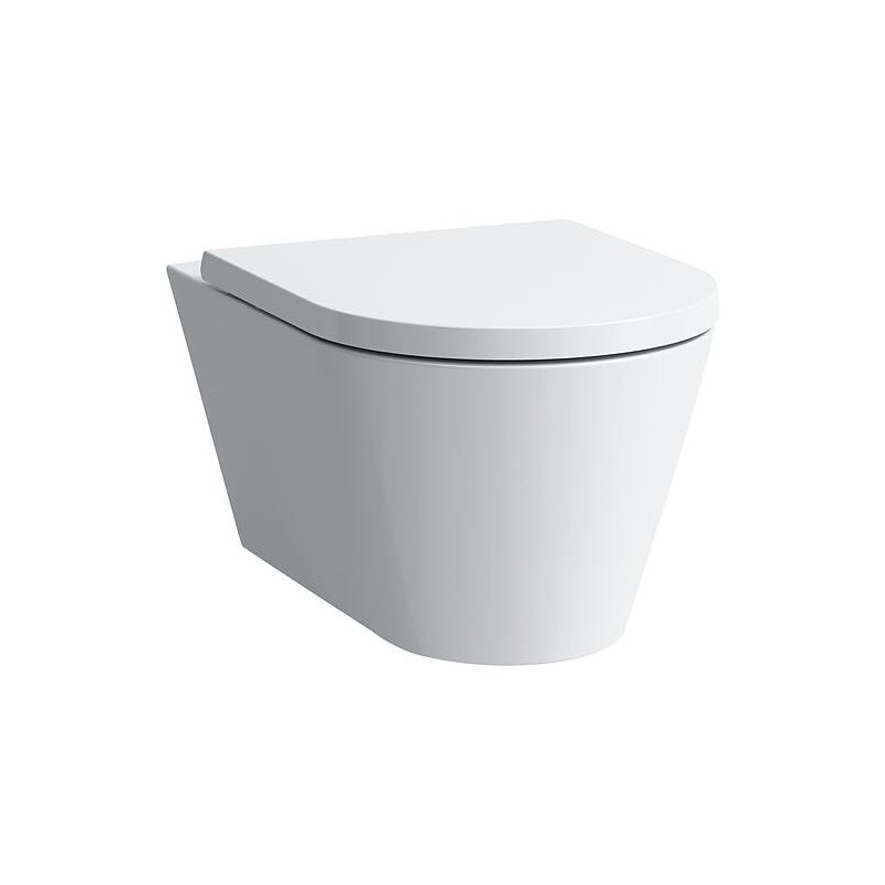 Pack combiné Laufen Kartell WC suspendu à fond creux avec LCC, blanc, sans bride, abattant WC Softclose