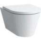 Pack combiné Laufen Kartell WC suspendu à fond creux avec LCC, blanc, sans bride, abattant WC Softclose