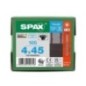 Vis à tête fraisée bombée, SPAX® acier inoxydable A2 BLAX®,Filetage partiel, T-STAR plus 4,5 x 60 mm, Cond. 100