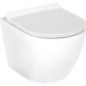 Pack combiné Arax WC suspendu à fond creux avec Silent Flush 370x370x485mm + Abattant WC blanc brillant