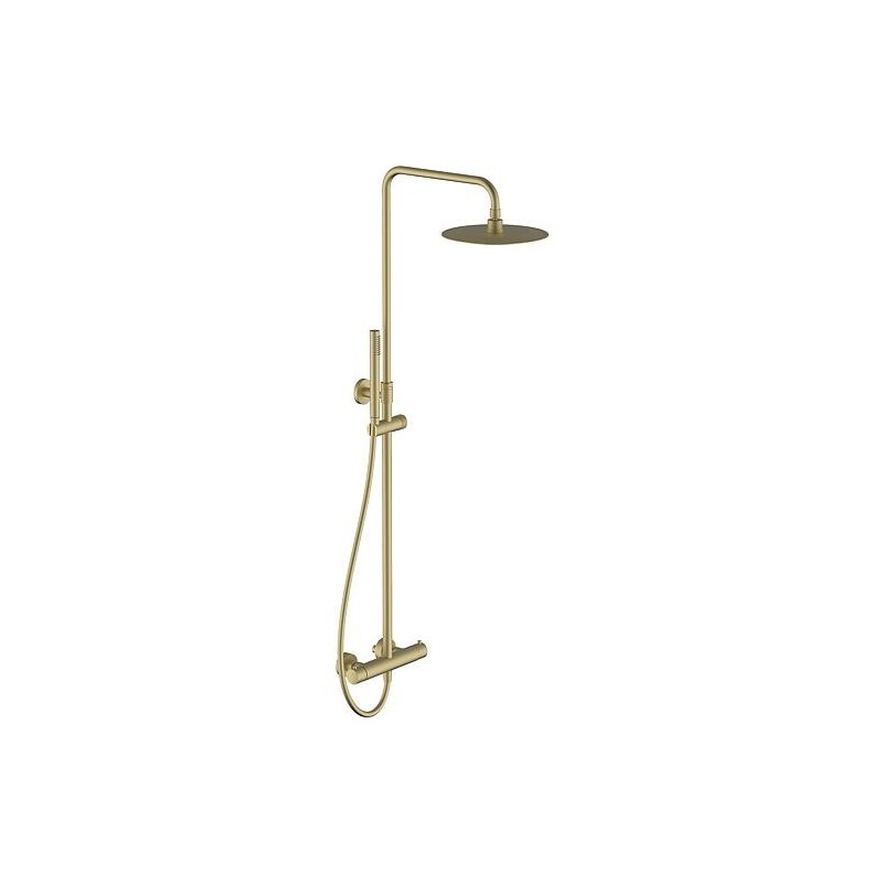 Colonne de douche Comallo 2.0 avec thermostat Soft Brass