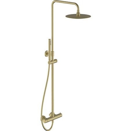 Colonne de douche Comallo 2.0 avec thermostat Soft Brass