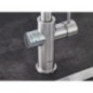 Mitigeur d’évier Grohe Blue Home Starter Kit, bec en L supersteel avec filtre S-Size, bouteille de CO2 et refroidisseur