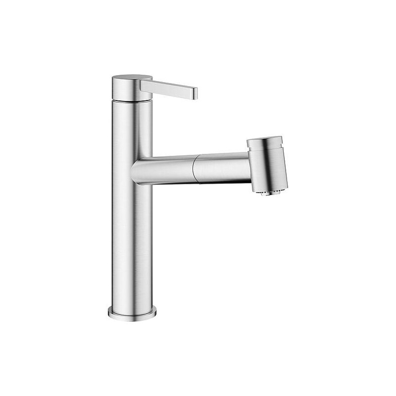 Mitigeur d’évier KWC Bevo E Bec extractible Saillie 221 mm  inox brossé