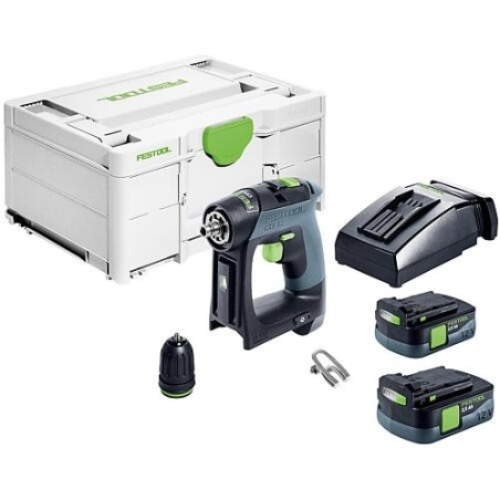 Perceuse-visseuse sans fil Festool CXS 12 2,5-Plus, 12 V avec 2x 2,5 Ah batteries et chargeur