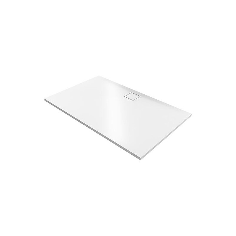 Bacs à douche Hüppe EasyFlat fonte minérale 1700x52x900 mm Ecoulement : côté long, blanc