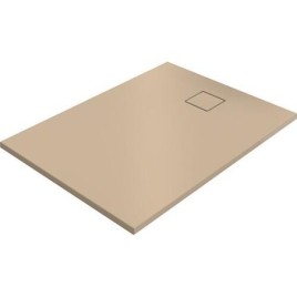 Bacs à douche Hüppe EasyFlat fonte minérale 1600x52x800 mm écoulement:côté court, beige mat