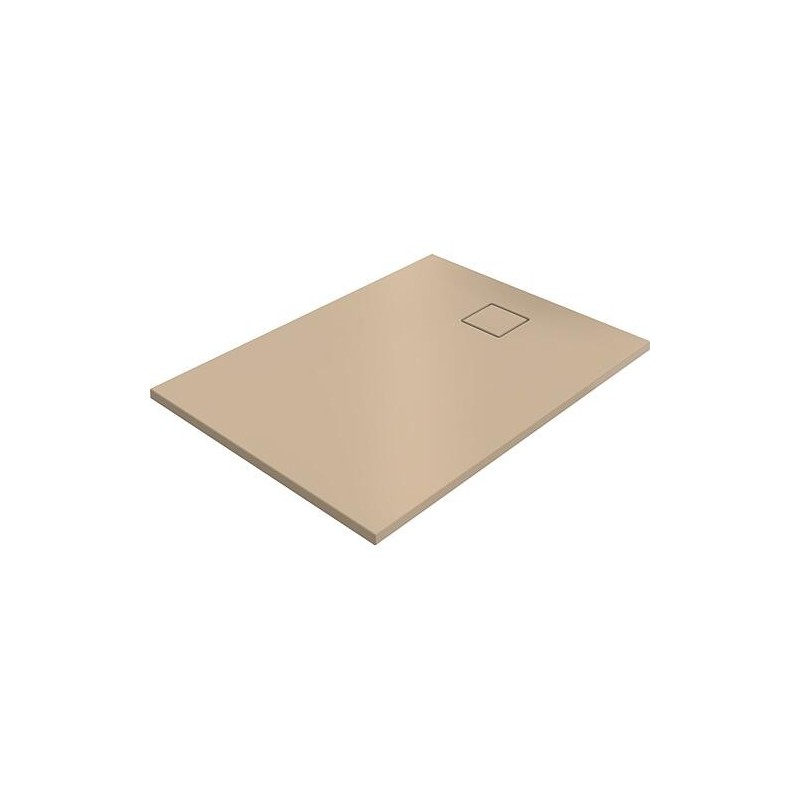 Bacs à douche Hüppe EasyFlat fonte minérale 1600x52x800 mm écoulement:côté court, beige mat