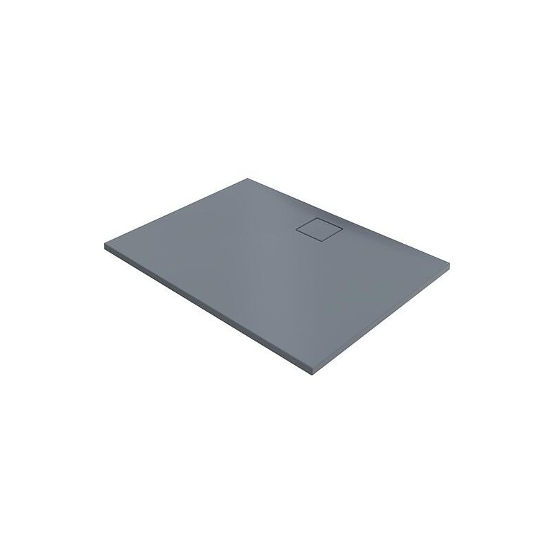 Bacs à douche Hüppe EasyFlat fonte minérale, 1500x52x1000 mm écoulement:côté long, gris mat