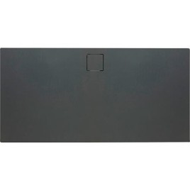 Bacs à douche Hüppe EasyFlat fonte minérale, 1500x52x1000 mm écoulement:côté long, gris mat