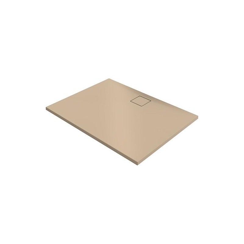 Bacs à douche Hüppe EasyFlat fonte minérale 1700x52x900 mm Ecoulement:côté long, beige mat