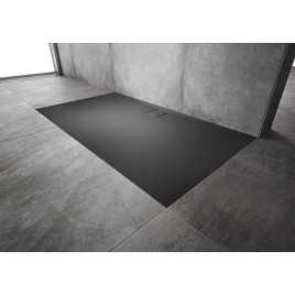 Bacs à douche Hüppe EasyFlat fonte minérale, 1200x52x900 mm Ecoulement:côté long, beige mat