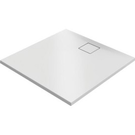 Bacs à douche Hüppe EasyFlat fonte minérale, 1000x52x1000 mm, blanc mat