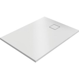 Bacs à douche Hüppe EasyFlat fonte minérale 1200x52x800 mm Ecoulement:côté court, blanc mat