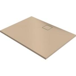 Bacs à douche Hüppe EasyFlat fonte minérale 1600x52x1000 mm écoulement:côté long, beige mat